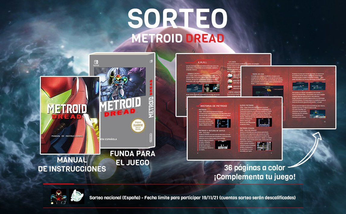 Fran_Saga's tweet photo. 💥SORTEO💥

Sorteamos un manual de instrucciones de #MetroidDread junto a una funda para la caja del juego de #NintendoSwitch #ManuArt

¿Cómo participar?
☑️Seguir a @Kurusonna 
☑️Seguirme a mi
☑️Dar RT a éste Tweet
☑️Comentar

¡Mucha suerte!
(Válido sólo para España) https://t.co/kP9JF8djBJ