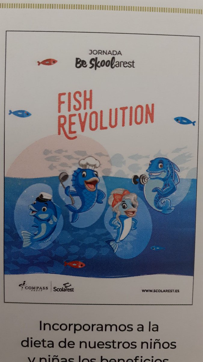 cpb_columbia's tweet photo. En el comedor escolar estrenamos el #fishrevolution un proyecto para comer pescado de una forma dinámica y divertida de la mano de @chefdelmar y de @CompassGroupES https://t.co/lvKwfo1lV9