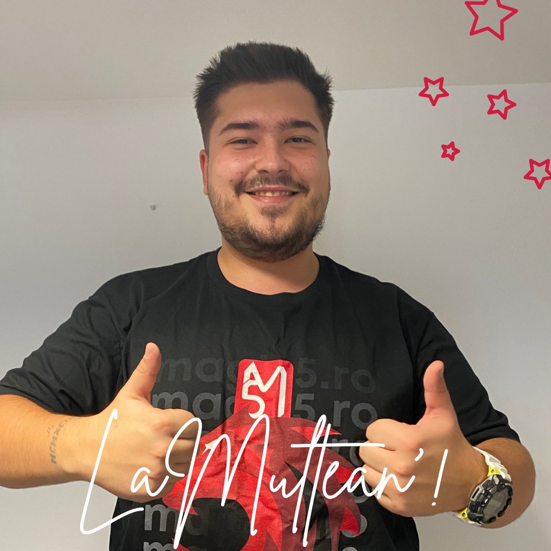 Mg5_ro's tweet photo. Deși doar mâine este ziua lui, noi astăzi îl sărbătorim pe magicianul cu cea mai fulminantă ascensiune. El este omul care coordonează toată activitatea de marketing și o face din bârlogul nostru de la Brașov!
Îți mulțumim Paul si LaMultean'! #magic5 https://t.co/0i0sp6g1VI