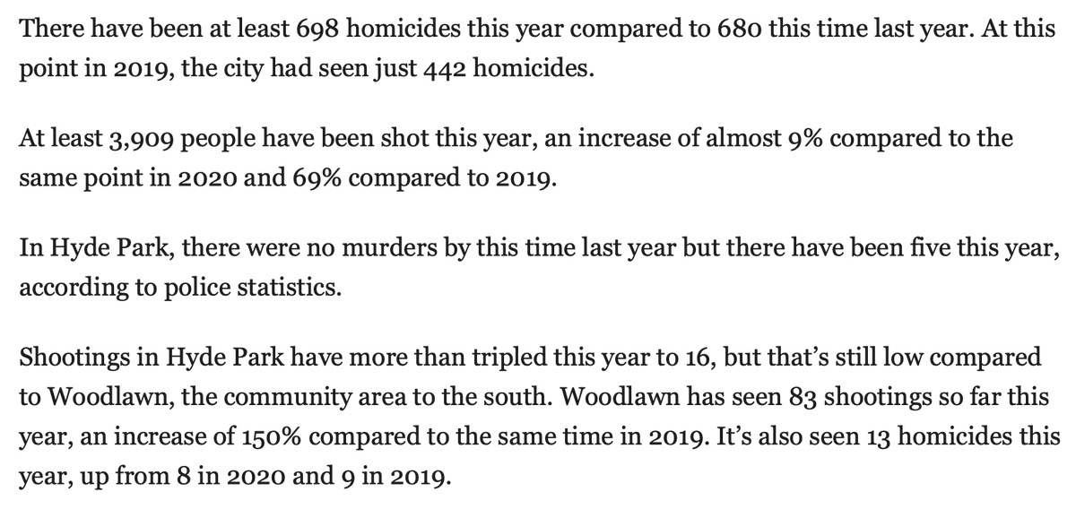 ByronYork's tweet photo. Another murder near the University of Chicago. 'In Hyde Park, there were no murders by this time last year but there have been five this year, according to police statistics.' From @Suntimes: https://t.co/RpGT5OiOG2 https://t.co/HX1ay0L6Qa