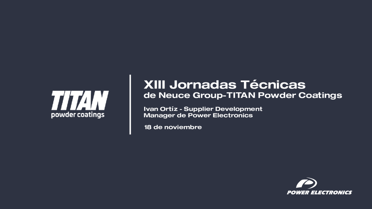 PE_EasyToDrive's tweet photo. El próximo 18 de noviembre, Iván Ortiz (@IsilverioIvan), Supplier Development Manager de #PowerElectronics, participará en la mesa redonda de las XIII Jornadas Técnicas de #NeuceGroup, donde hablará sobre cuáles son los retos para proteger nuestros productos con los de Neuce⚡️ https://t.co/tANFaqjHLz