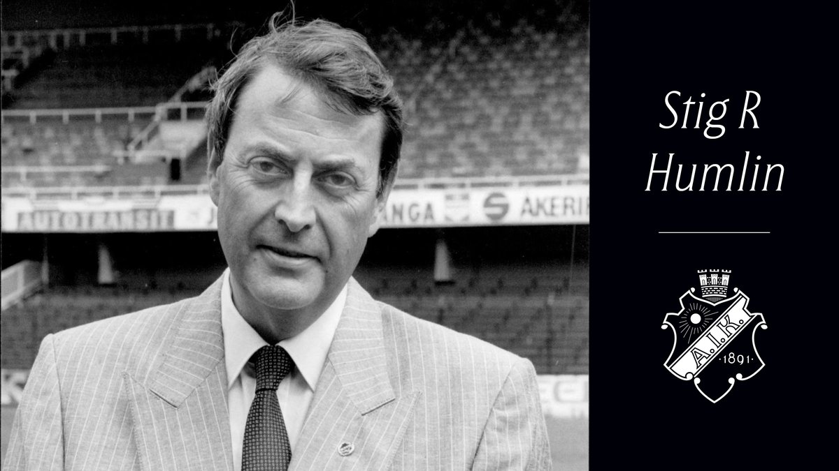AIK Fotboll har sorg då klubben idag nåtts av beskedet att Stig R Humlin avlidit. Stig var mellan 1986 och 1992 ordförande i AIK och även ordförande i fotbollssektionen under ett av dessa år.

AIK Fotbolls tankar går till hans anhöriga och vänner.

Vila i frid, AIK-vän.