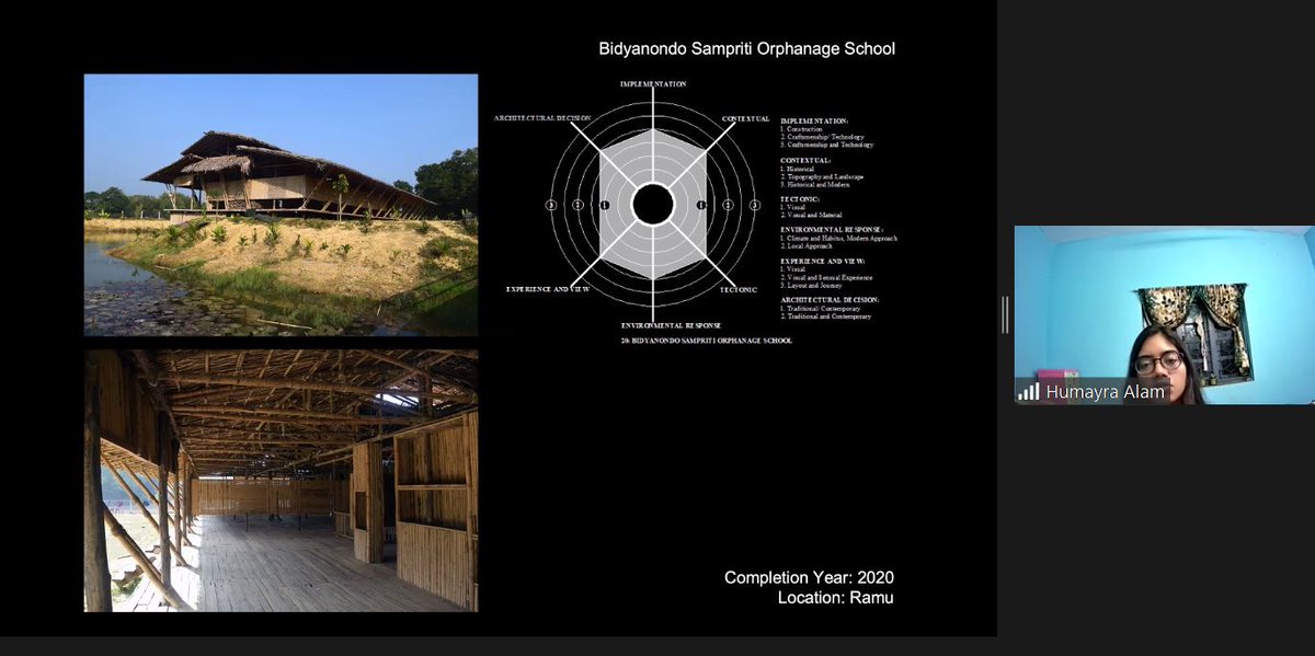 Humayra and Xiang presenting their interesting research now on regionalist architecture in Dhaka - 22 case studies (re)interpreting contemporary architecture through a critical regionalist lens. <a href="/SSoA_research/">SSoA_research</a>