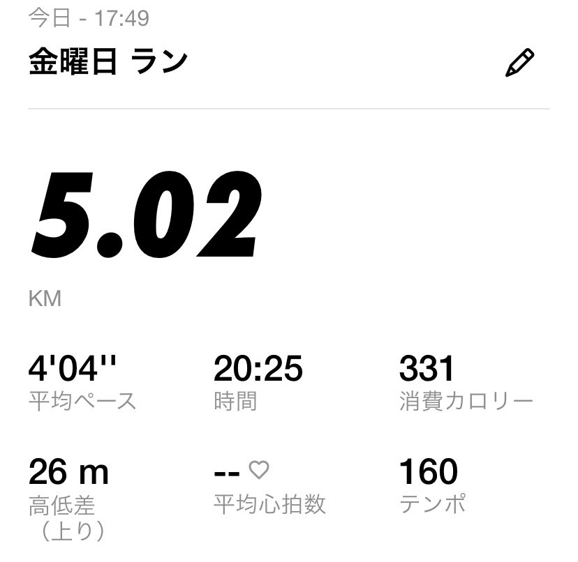 01023m's tweet photo. 5km���ン
特に目的もなく走ってしまった。。 https://t.co/p0FEXwWcWj