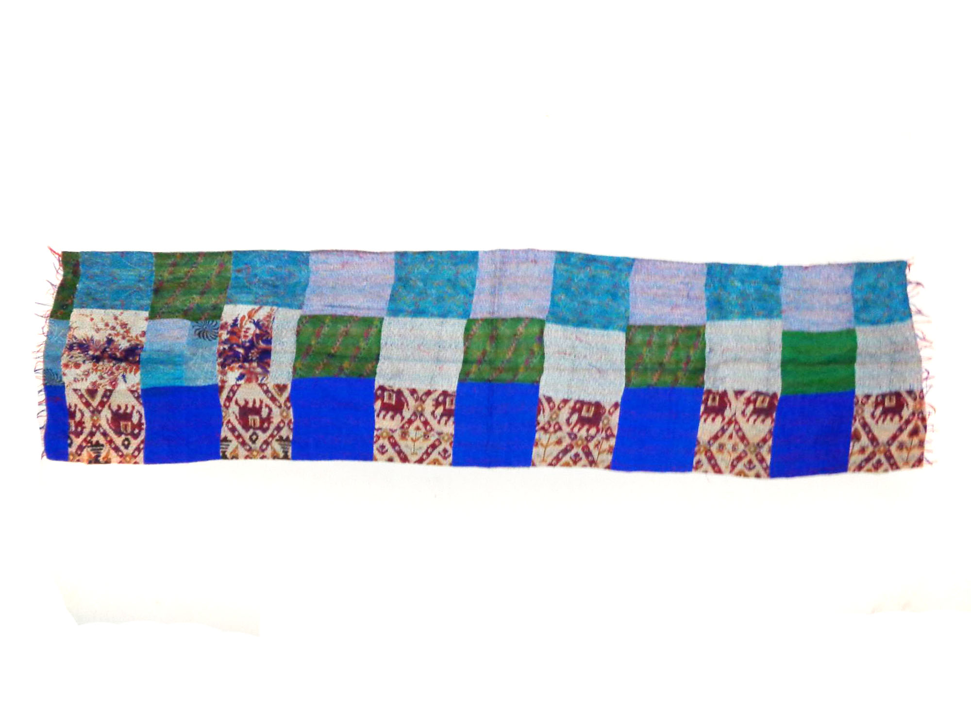 Handmade patch work Silk Kantha Scarf Neck Wrap Stole Dupatta Collar Neckerchief Scarves KM56