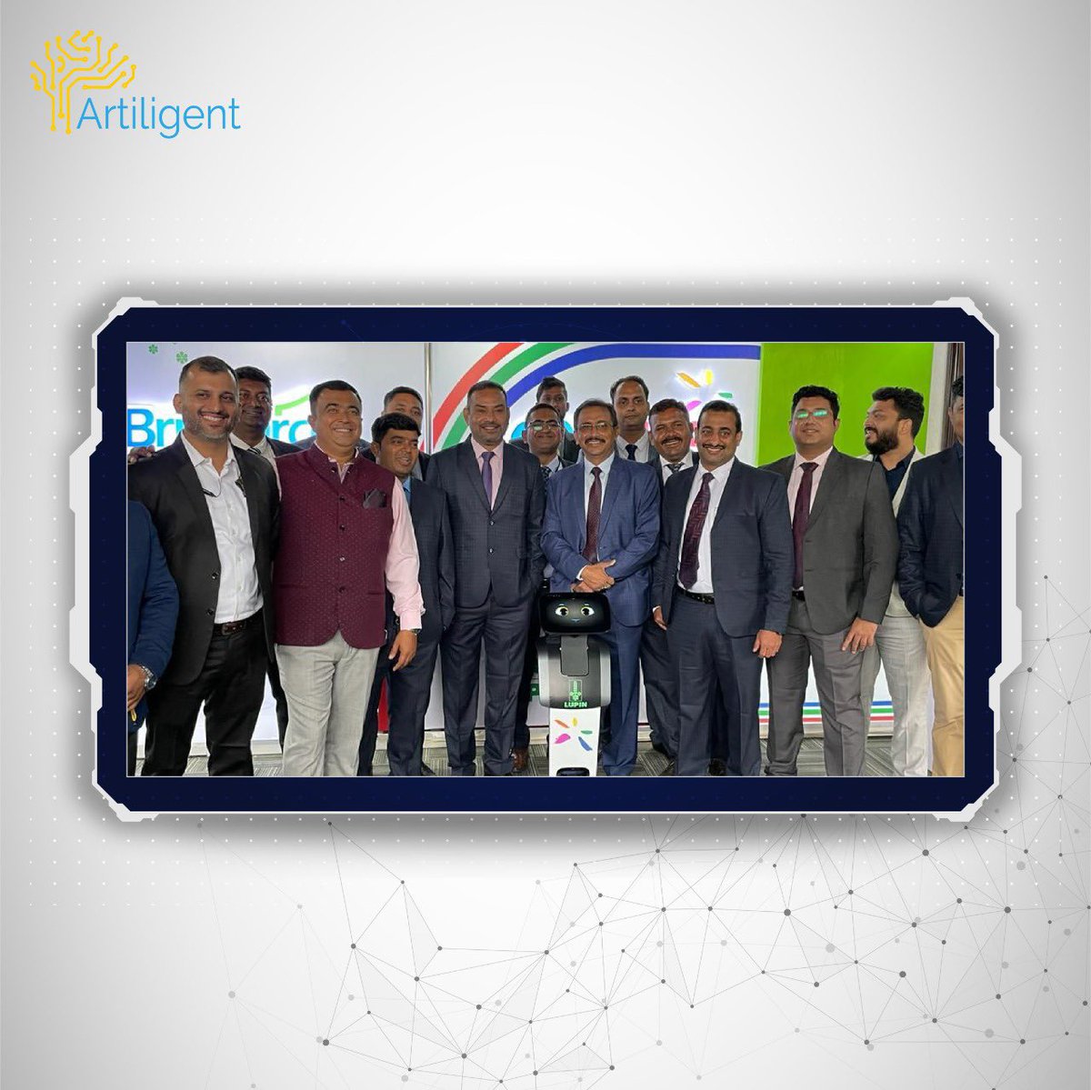ArtiligentS's tweet photo. The Lupin mascot takes the event with a storm. Artiligent Powered @robotemi enables #Lupin Pharma to deliver AI tech offering an ultimate engaging experience at #IANCONN2021.  
#innovatingInteractions #ExperienceIntelligence
#RobotBrandings #advertisements #events #brandingstrat https://t.co/a1M1xU6pq7