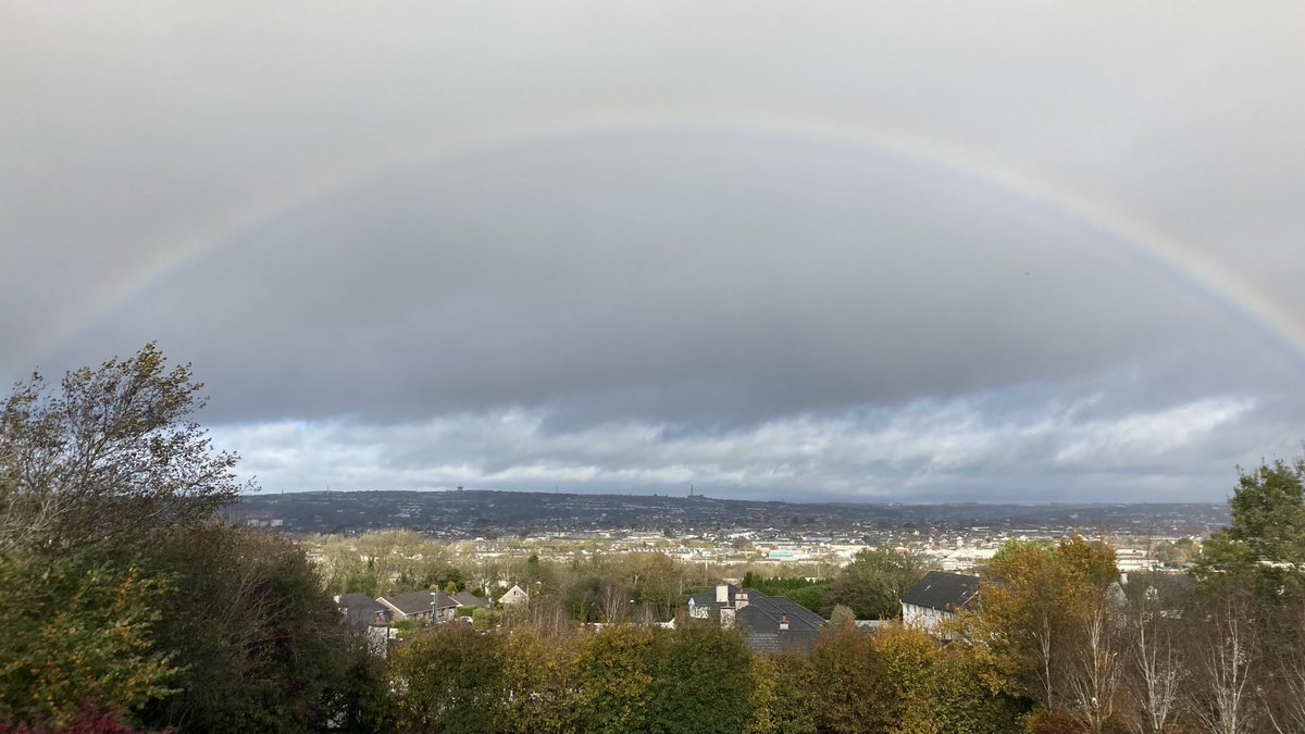 Cork city under a rainbow