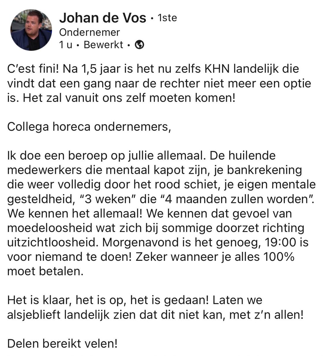 mariannezw's tweet photo. Hup @JohandevosBreda 
Hup Horeca! https://t.co/tYL8aDhaVo