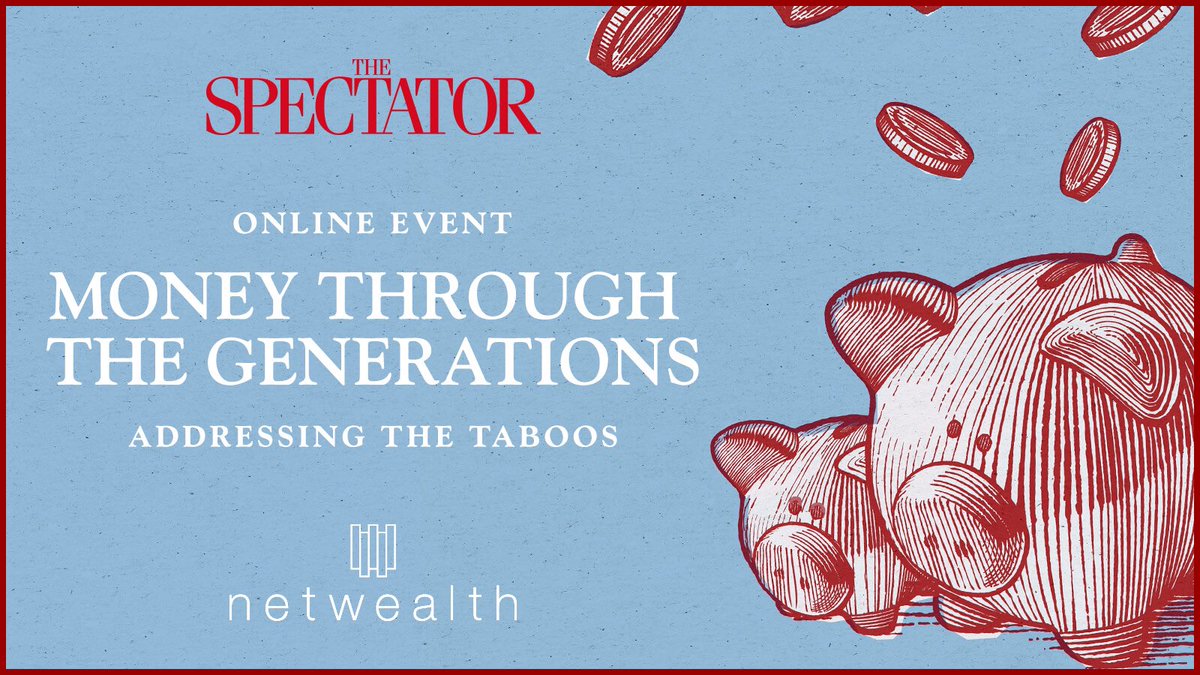 SpectatorEvents's tweet photo. 💸 ONLINE EVENT: Money through the generations
 
Join @katyballs, Charlotte Ransom and Helena Morrissey discuss the taboos around money.
 
📅  29 November 2021 | 6pm
 
📍Book for free: https://t.co/G7e6l375tC
 
In partnership with @netwealth 

#SpecNetwealth #WomenWithBalls https://t.co/ZgyrY3vQF9