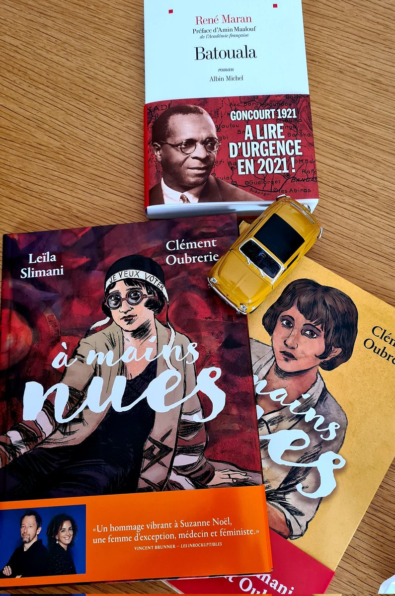 aqalehome's tweet photo. Mon #VendrediLecture : R.Maran, #Batouala chez @AlbinMichel + #amainsnues de Leïla Slimani et Clément Oubrerie chez @les_arenes https://t.co/LPUZHkdmq5