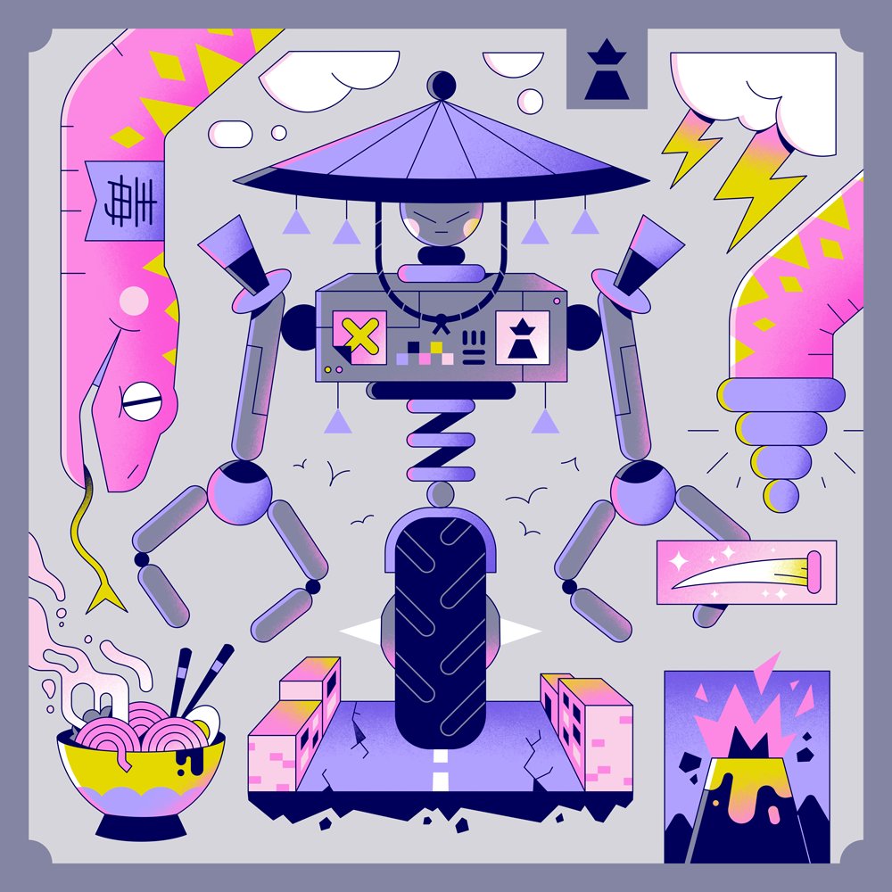 #MekaSaurus 03 · Turbo Squad B7Y3

Ok, the Turbo Meka 🤖💫 is on the road, and we have a visual of the target from here. I hope we can beat the Toxic Snake before she starts to be hungry again.

#illustration #meka #robot #nft #NFTCommunity #Cryptocom #NFTcollection #mecha