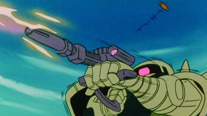 そんなザクII J型の主兵装と言えばザク・マシンガン。口径120mmの実体