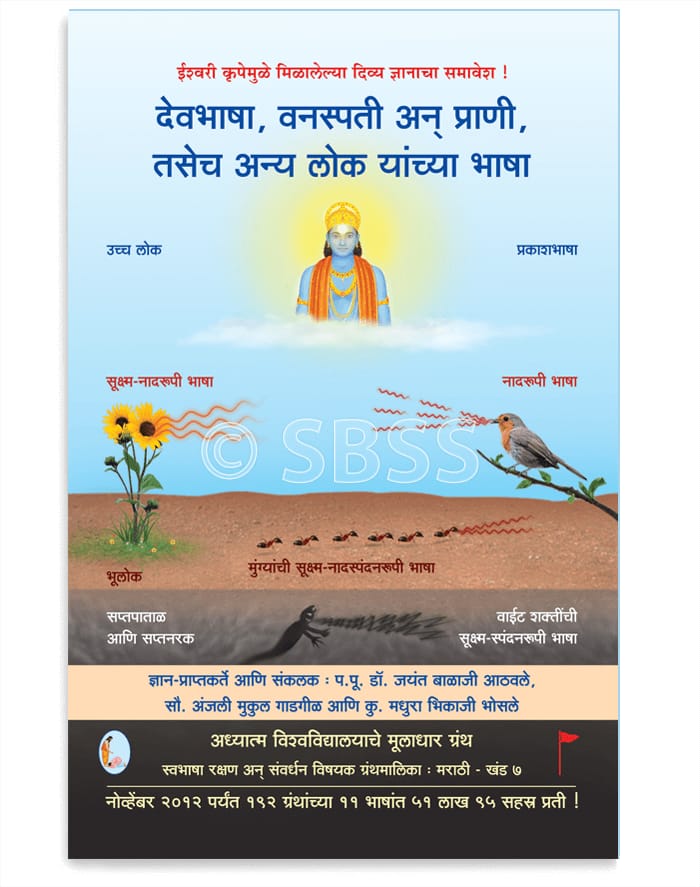 चैतन्यमय #हिंदु_संस्कृती टिकवण्याचा ‘भाषा’ हा एक आवश्यक घटक आहे. 

- शुद्ध #भाषा म्हणजे काय ?
- बहुभाषिक राष्ट्रांचा र्‍हास का होतो ?

पशूंची ध्वनीयुक्त भाषा &amp; मानवाची स्वरयुक्त भाषा यांविषयी ज्ञान अवश्य वाचा !

📞 9082000891

#ज्ञानशक्ती_अभियान
#BooksOnDeities

<a href="/SanatanShop/">Sanatan Shop</a>