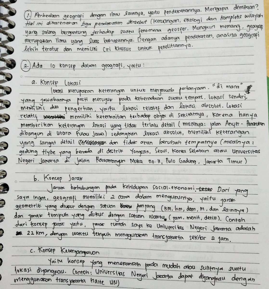 nararkive's tweet image. Nih, catatan kuliahku, berguna buat UTBK. Soalnya catatan Pengantar Geografi