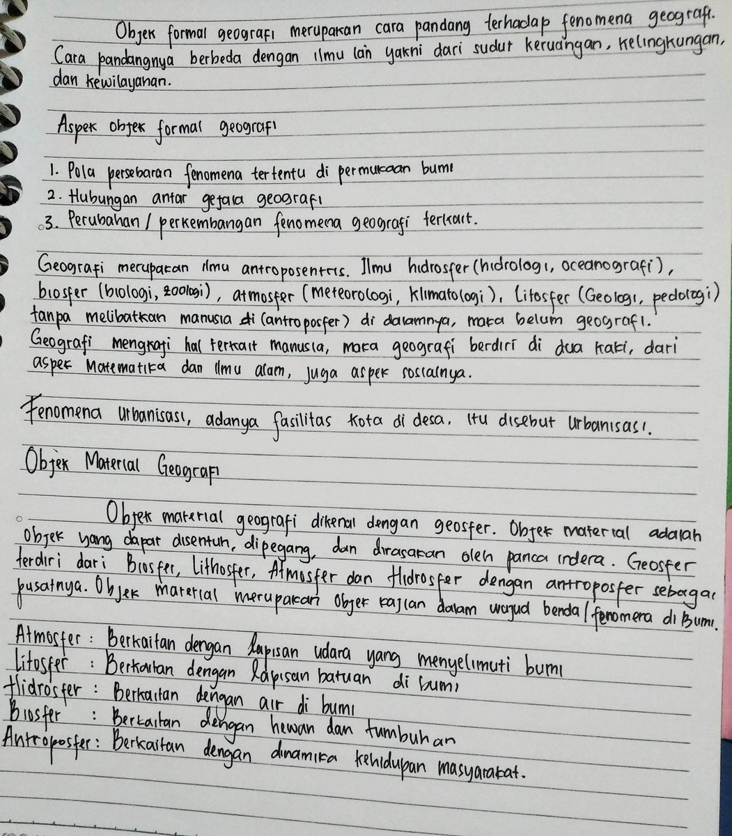 nararkive's tweet image. Nih, catatan kuliahku, berguna buat UTBK. Soalnya catatan Pengantar Geografi