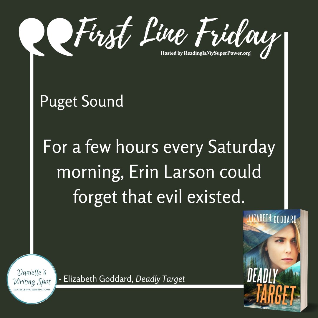 DGrandinetti's tweet photo. For today’s First Line Friday, I’m featuring Deadly Target by Elizabeth Goddard. https://t.co/ZfmqjkgBqd

#firstlinefriday #deadlytarget #elizabethgoddard #amreading #romanticsuspense https://t.co/h38oe4KBqy