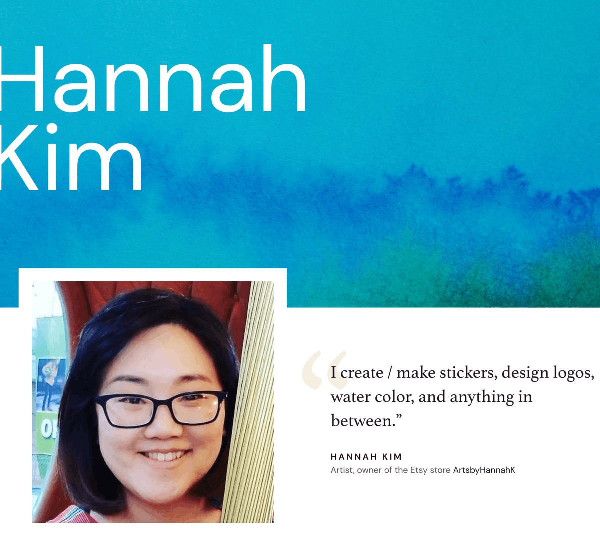 The Reify Spotlight Series amplifies stories from women in tech, #entrepreneurship, and leadership. Today's #FridayFeature is Artist and Shop Owner Hannah Kim: bit.ly/3qdwudV

Subscribe to #Reify821 so you never miss a spotlight! bit.ly/3k989D9