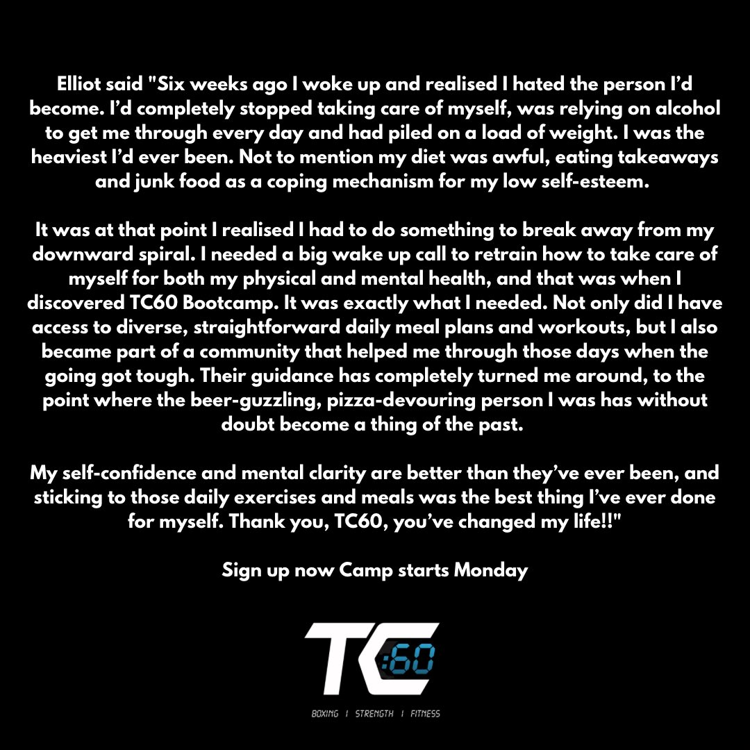 What a transformation this is and his story is even better. 

Sign up now, camp starts on Monday. 

Download the TC60 APP and Buy Countdown to Christmas 

apps.apple.com/gb/app/tc60/id…