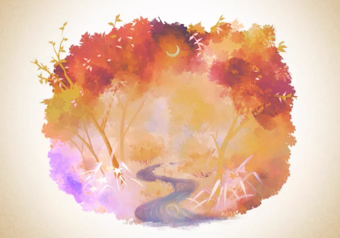 秋月 #イラスト 