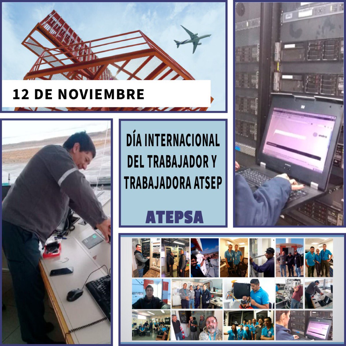 🗓 12 de noviembre
Día internacional del trabajador y trabajadora CNS/ATSEP

✈️ Saludamos a las/os especialistas técnicos/as de los servicios de navegación aérea

✅ Es muy lindo ver fortalecido lo que los propios técnicos y técnicas han logrado💪🏻   <a href="/IFATSEA/">IFATSEA</a> #ATSEP_Day #ATSEPDay