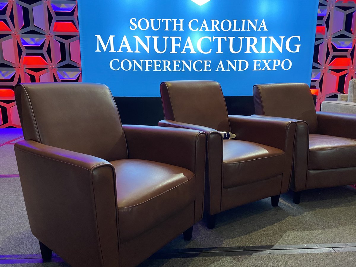 SCBIZnews's tweet photo. Good morning! We are getting ready for the first breakfast session at the #scmfgconf #sc in the special events hall! Women in Manufacturing: Leaders and Influencers! https://t.co/GJcppyyqry