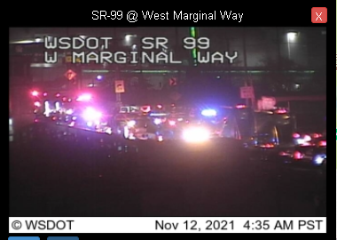 SDOTtraffic's tweet photo. There is a collision on Sr509 NB at 1st AV S BR NB blocking all northbound lanes. Use caution and seek alternate routes. https://t.co/wxyNuHlcUP