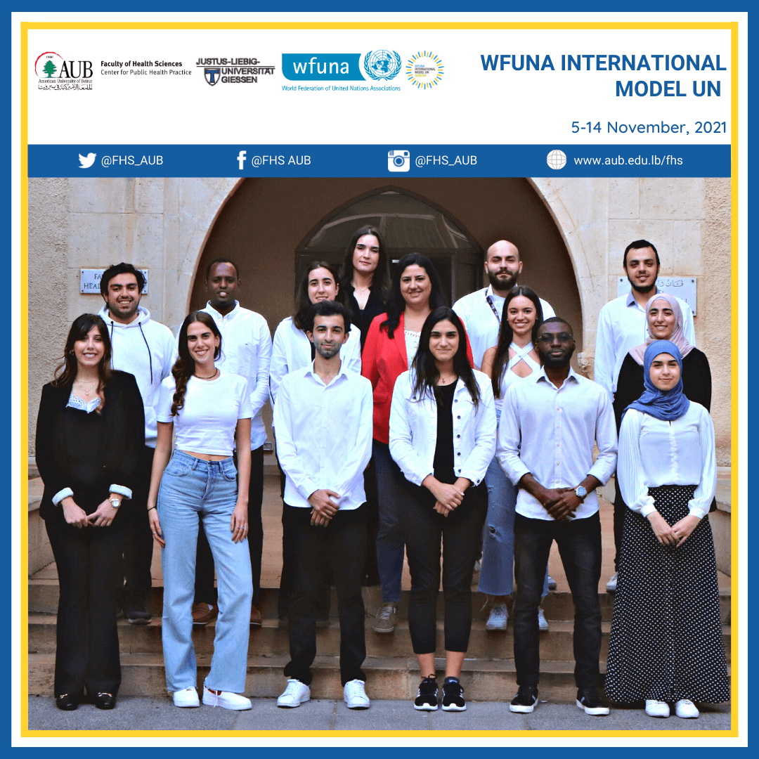 #AUB #FHS students ready to participate in the last round of @WFUNA #WorldHealthAssembly simulations on global health issues & address global challenges for a healthier & sustainable future for all.
Good luck!