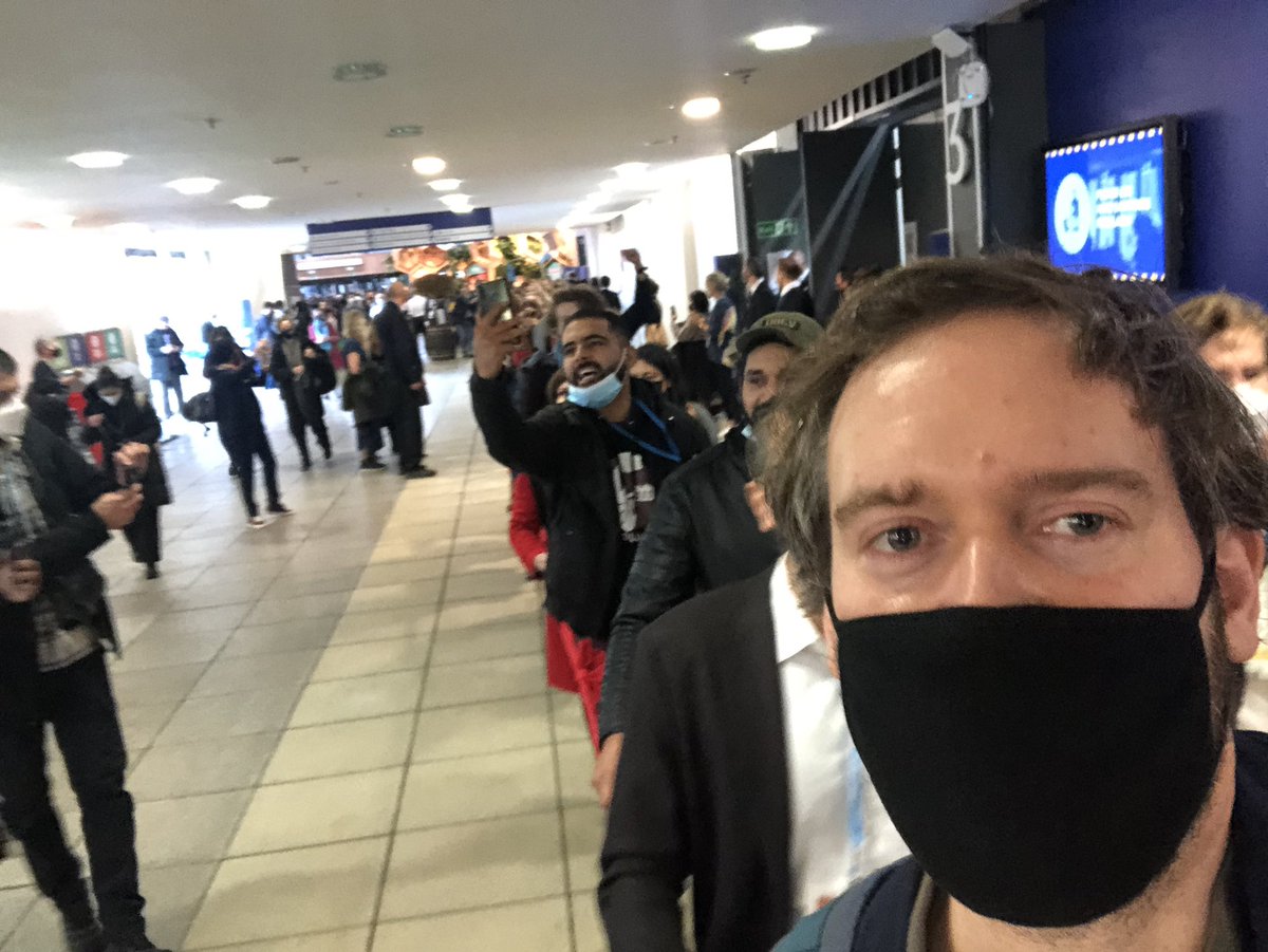 OliHenman's tweet photo. March of #solidarity after #PeoplesPlenary through #COP26 ‘What do we want?’ #ClimateJusticeNow #FacesFromTheFrontlines https://t.co/IfybRkSzyc
