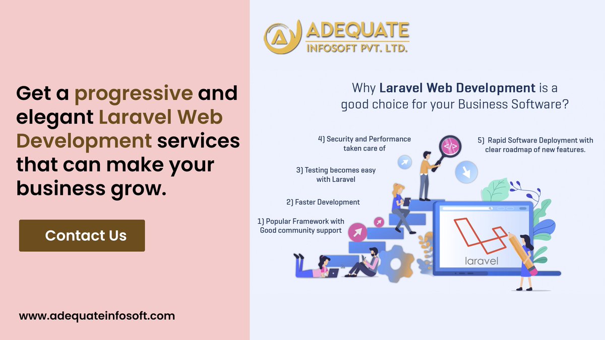 ADQInfosoft's tweet image. Get a progressive and elegant Laravel Web Development services that can make your business grow.
Know more: adequateinfosoft.com/laravel-develo…
#laravelwebdevelopmentServices #webdevelopmentservices #hirelaravelwebdevelopers