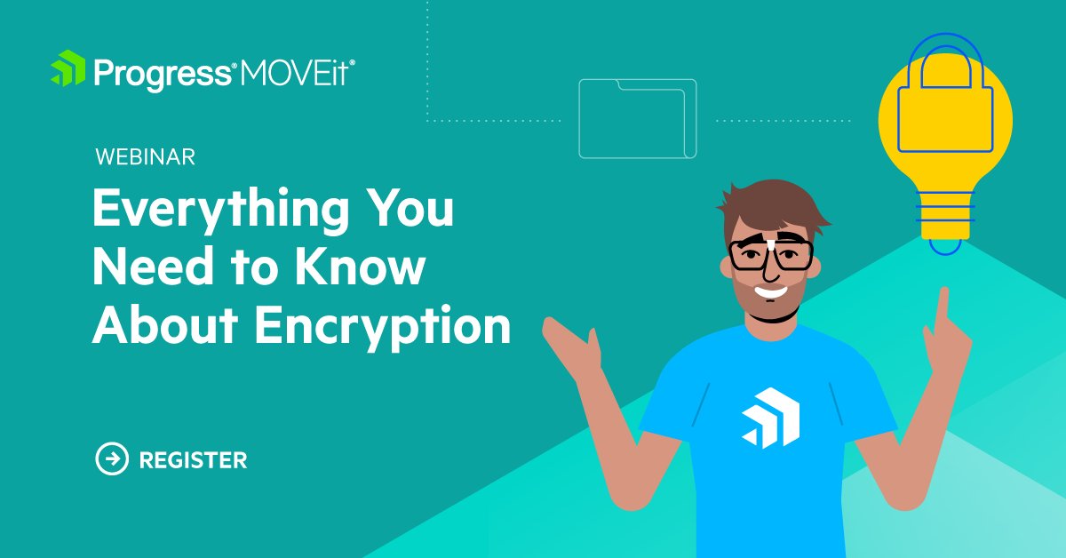 ProgressFT's tweet photo. Join us on November 16th, at 11 AM ET / 2 PM ET, where we'll share encryption best practices and how MOVEit's encryption and security features can help safeguard your data all while ensuring file sharing best practices. 

Register Now:
https://t.co/t3hfKMVXXZ 

#Progress #MOVEit https://t.co/kvncOpLPCR