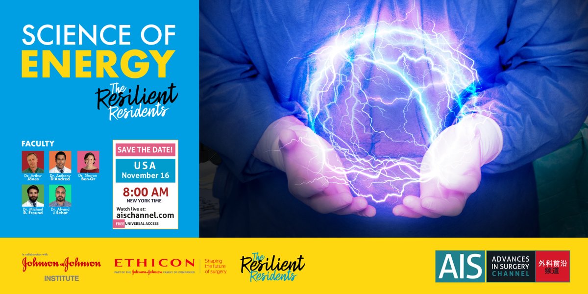 AISMedicalNet's tweet photo. 📌On November 16 at 8am (New York Time) 🕗@AISChannel will be broadcasting live the #webinar Science of Energy - The Resilient Residents Series

Wordlwide at🌐 https://t.co/T27IcreTZf

Faculty: @sharonbenormd @mikifreund #ArthurJanes @asehat1990 #AnthonyD'Andrea https://t.co/GYCREcd2KO
