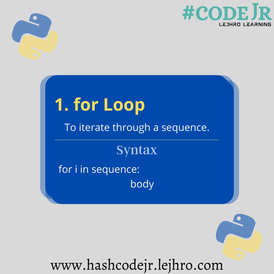 HashcodeJ's tweet image. Save this post✅for your kids and help them to do smart work not hard work
Do you want your kids🧒 to learn more about python programming💻? 
If &apos;YES&apos;✅you&apos;re at the right place.
Visit and register your free demo class today👉hashcodejr.lejhro.com/register/
#Python #programming #kids