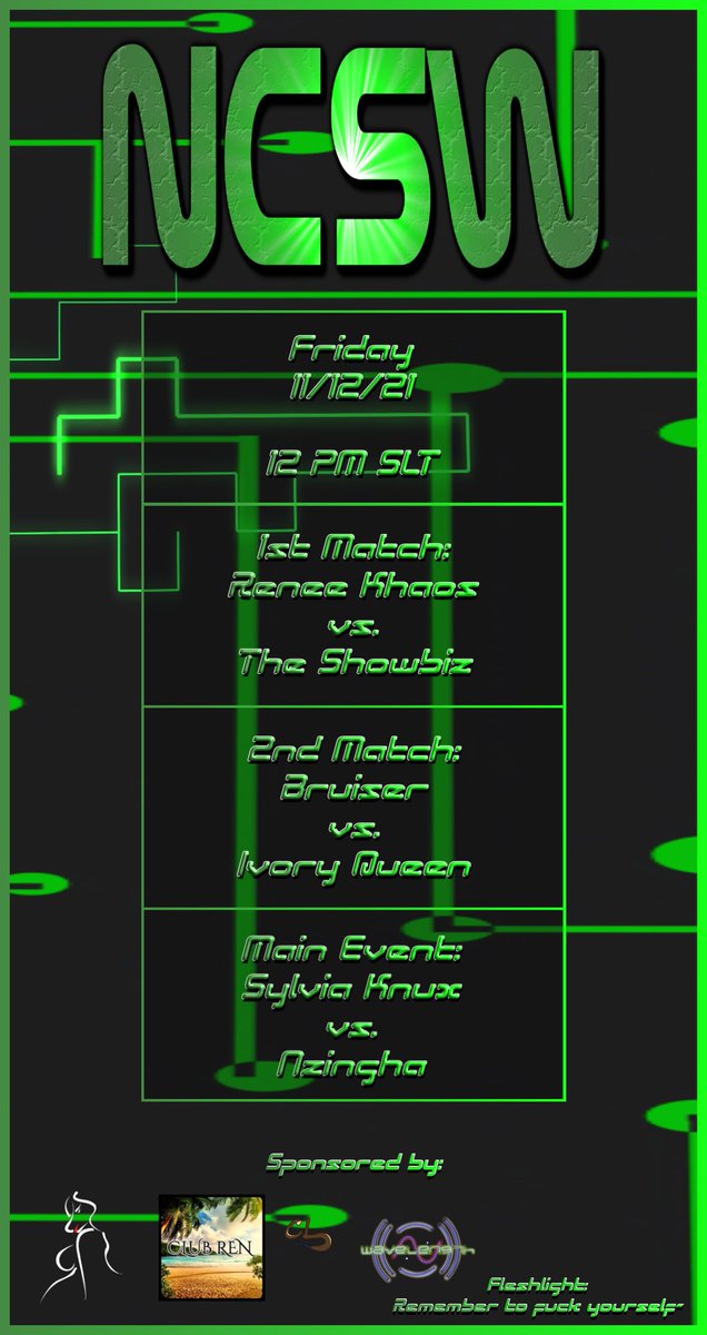 NcswSl's tweet photo. At today's System Defragmentation! We got three matches lined up for you to enjoy, one of which is a Darknet match! So you do not wanna miss this at 12:00pm PDT from NCSW!

https://t.co/PyN9Vjm2cm https://t.co/C1vzT2bGhx