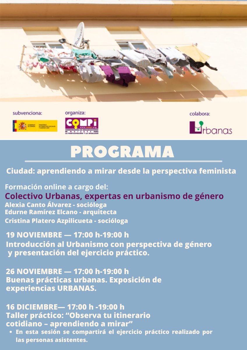 CURSO "CIUDAD: APRENDIENDO A MIRAR DESDE UNA PERSPECTIVA FEMINISTA"