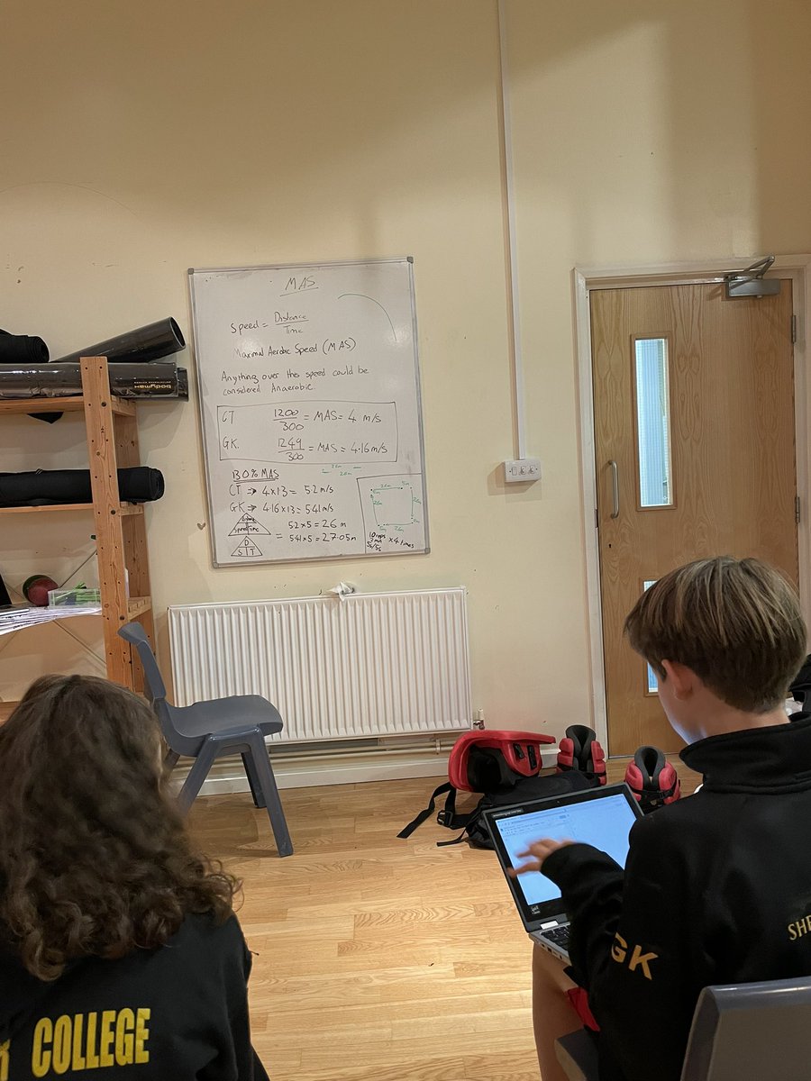 ShebbearSandOE's tweet photo. Our Form 1&2 Elite Performance Programme students have been calculating their Maximal Aerobic Speed this week, using this to generate their personalised sports specific training programme. Great cross curricular links. #ShebbearCreativity https://t.co/nL0ZgdDCCx