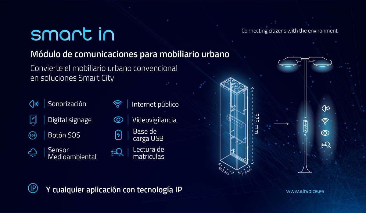 GrupoADTEL's tweet photo. ➡️ #SmartIn es la solución para ciudades inteligentes que presentaremos en el @SmartCityExpo

Tecnología de la familia @AirVoice_es para ciudades inteligentes.

📅16 - 18 NOV 2021
📍 Stand D112 - Pabellón 2 de la Fira Barcelona

 https://t.co/XfIAhqKdAu

#SCEWC21 #SmartCity https://t.co/4hIlJpEs5k