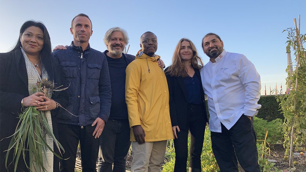 chefs4the's tweet photo. Our 4 top chefs  @christophehay1 ** 🇫🇷 @MercedesAhum  🇲🇽 @Bondelis1 🇫🇷🇭🇹 @AGeaam *  🇱🇧 from the #chefs4theplanet community are currently preparing the dinner in the @UNESCO kitchens. They will serve an exceptional dinner to promote the protection of biodiversity. 
@annelemore https://t.co/PxLeWKKXRg