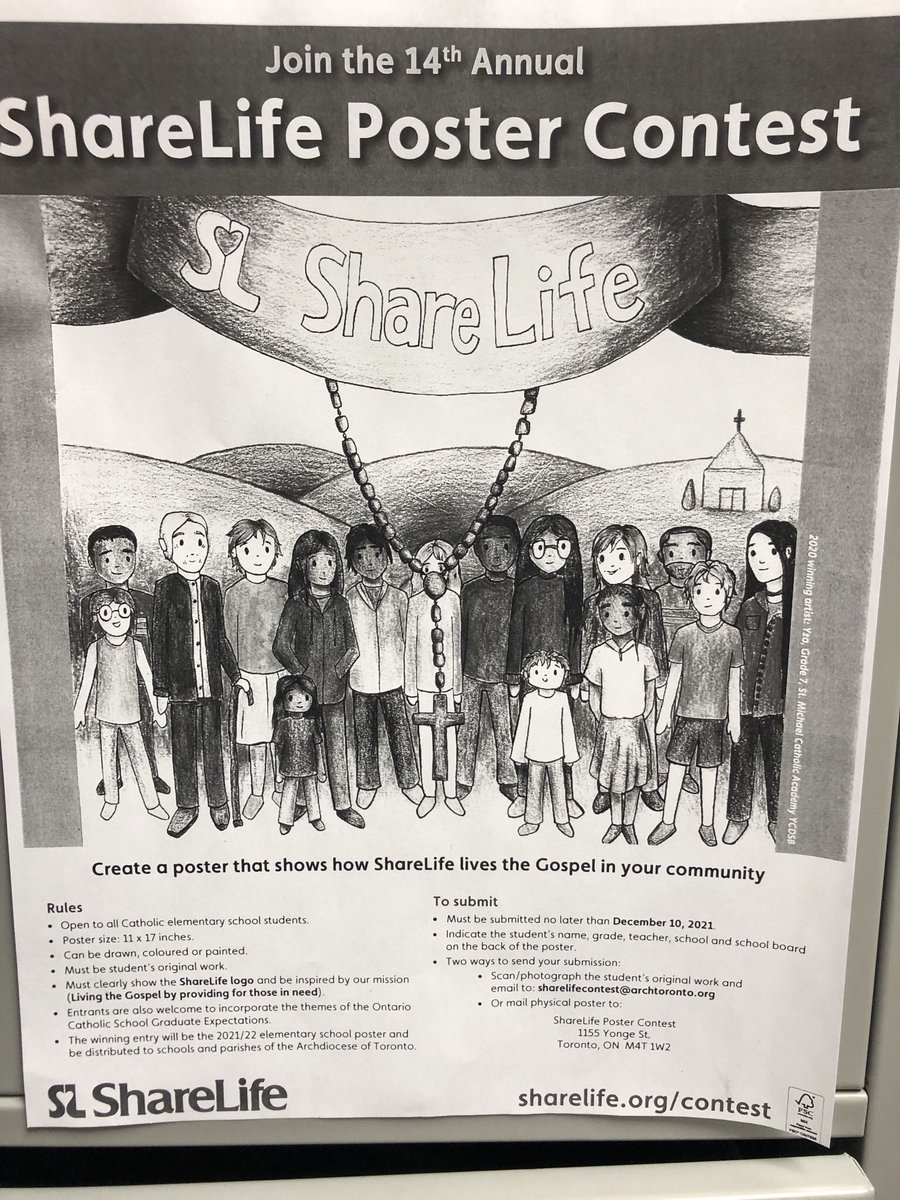Grade4STJ's tweet photo. Enjoy the PA Day! Check out this ShareLife poster on a drawing contest for Christmas! https://t.co/LL58t7efHT