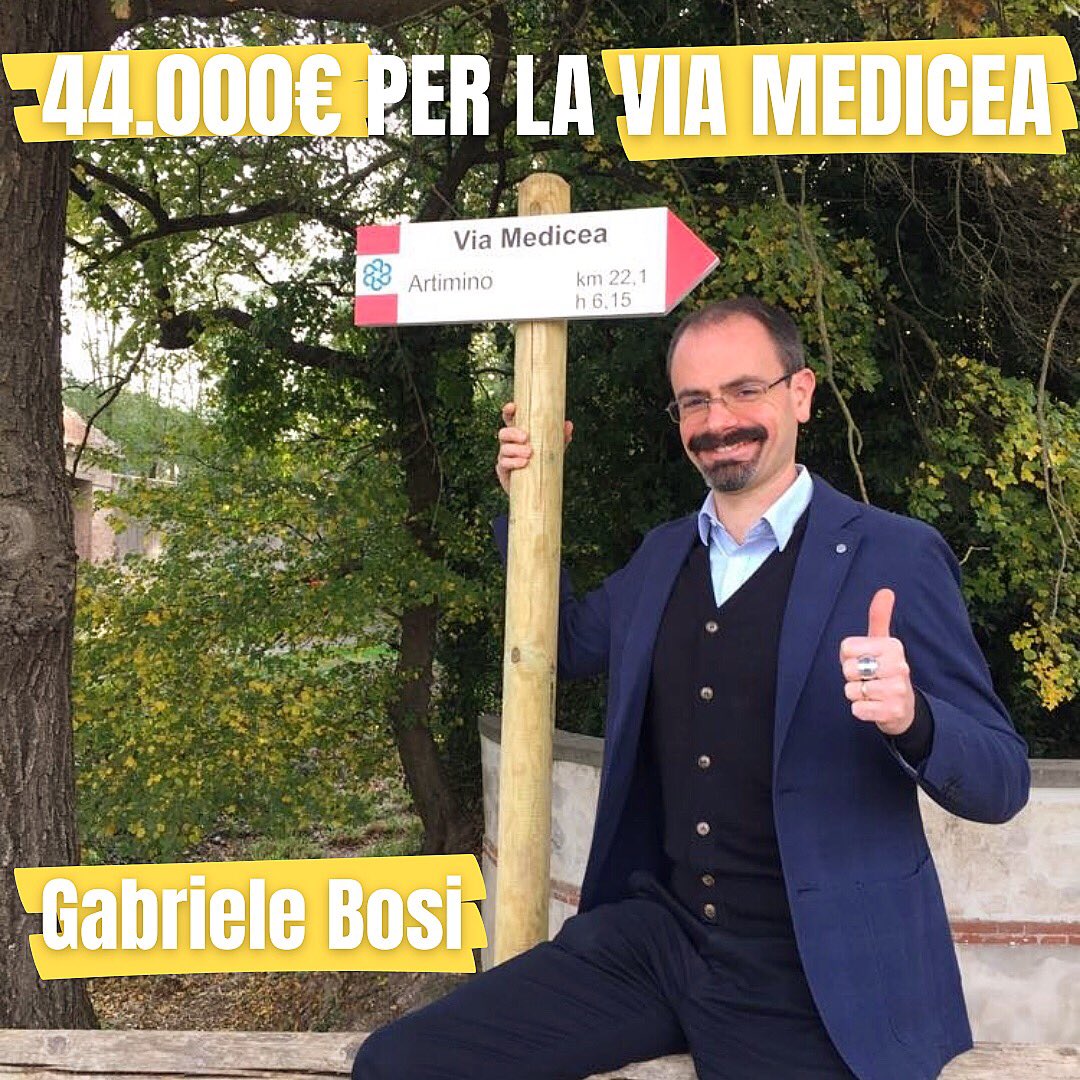 La <a href="/regionetoscana/">Regione Toscana</a> finanzia con 44.000€ il progetto del nostro Comune di #Prato per una nuova segnaletica lungo tutta la #ViaMedicea.
Una grande opportunità per valorizzare ancora di più il nostro modello di #turismo lento e sostienile.
Grazie!