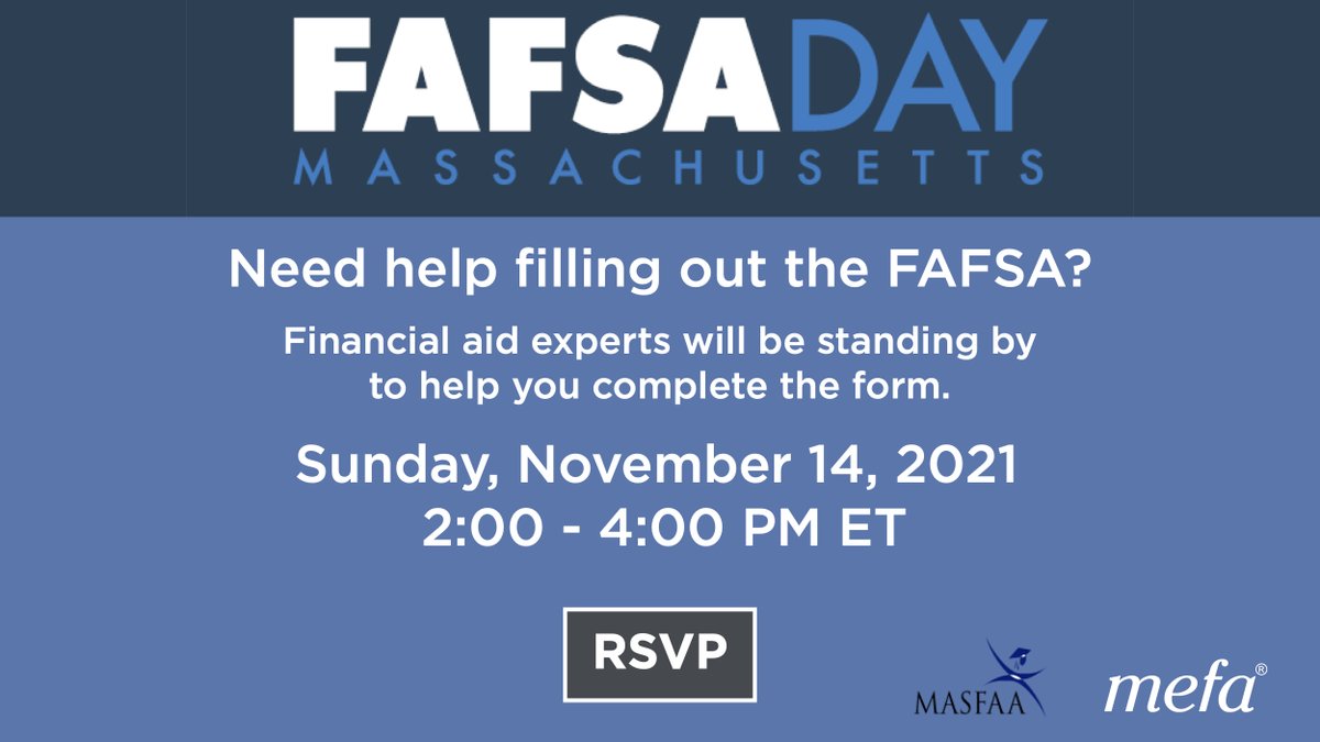 TMHS_Counselors's tweet photo. Seniors, need help filling out the FAFSA? @MEFAtweets is holding a FAFSA Day this Sunday, 11/14 from 2-4pm. Register here: https://t.co/v77InHtuCT https://t.co/bA2aZQhef7
