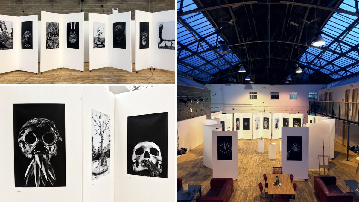 Don't miss our current exhibition CODE RED - a series of powerful images by one of Britain's most important political artists <a href="/peterkennardx/">Peter Kennard</a>
Open Mon - Sat 10am-5pm until Friday 26th November. Free entry 
outoftheblue.org.uk/peter-kennard-… 
#peterkennard #codered #photomontage #exhibition