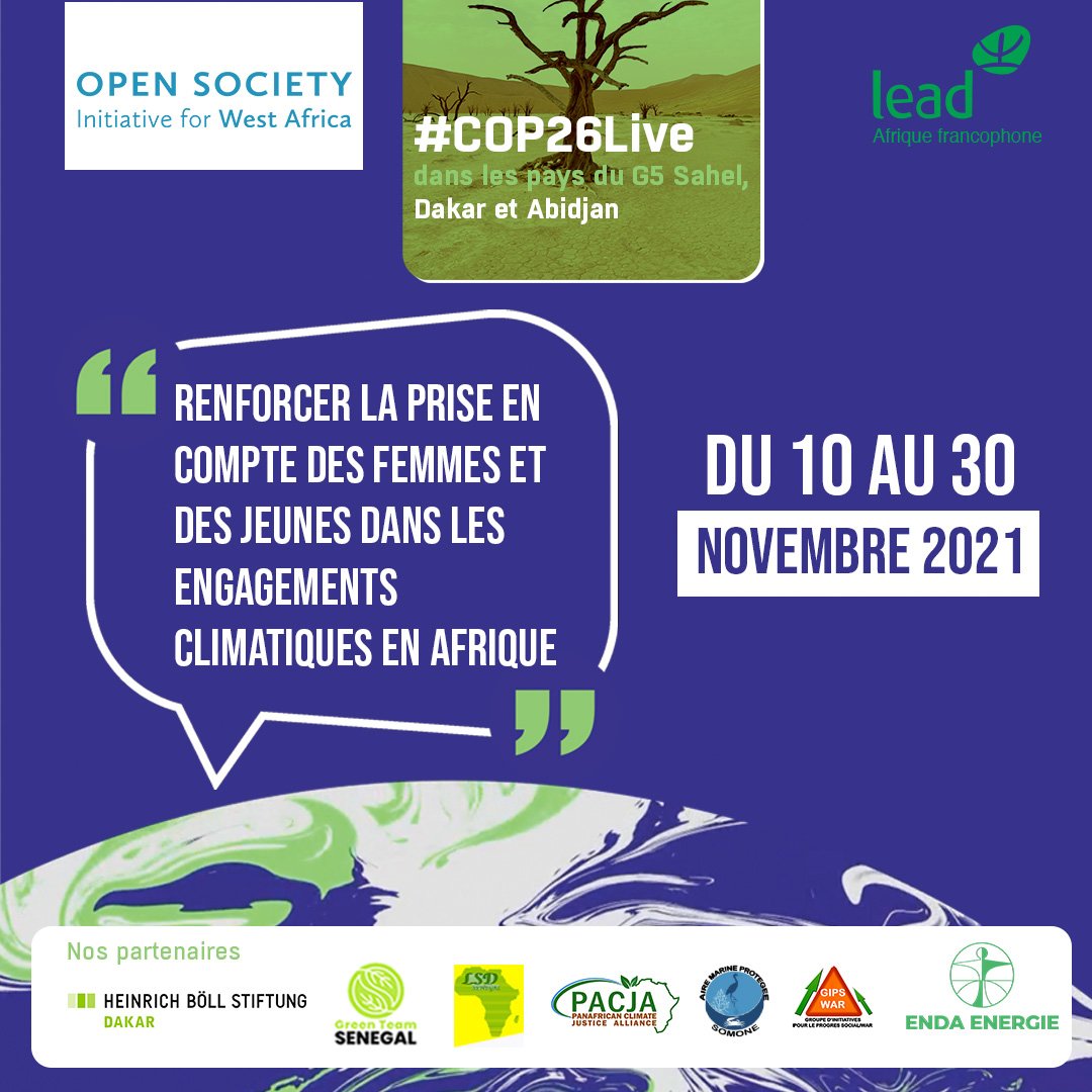MayaDieng00's tweet photo. A l'occasion de la journée du 11 Novembre, @Jve_Senegal était à la #COP26Live pour parler du rôle des femmes et jeunes dans les questions de Changements Cimatiques et ainsi les inciter à prendre place aux instances de décision!
@SenOxy9 @jalybadiane @SenegalSave @sallalioune55 https://t.co/HMzd0OoeOS