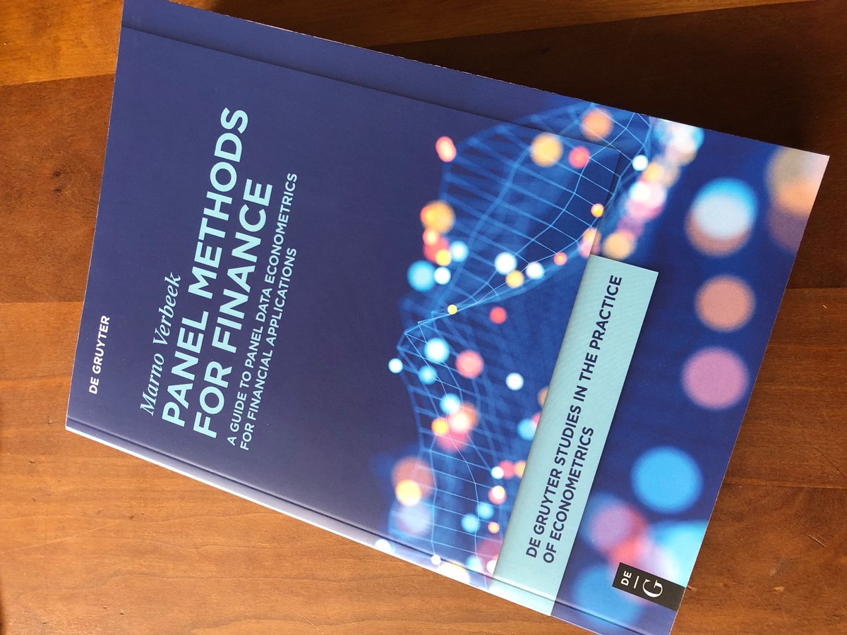 marnoverbeek's tweet image. Happy and proud that my new book on panel data econometrics in finance is out. Focus on cases with large N, covering issues like endogeneity, fixed effects, clustered standard errors, IV, GMM, diff-in-diff, RDD, outliers, etc.  #EconTwitter #financetwitter degruyter.com/document/doi/1…