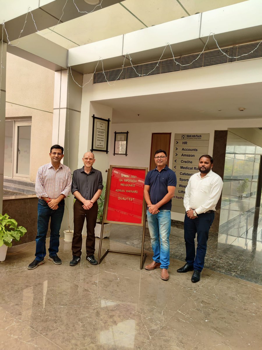 QAInfoTech's tweet image. A very hearty welcome to Adrian Maynard - Head of Global Marketing, Qualitest &amp;amp; Ananth Kumar- to QA InfoTech’s Noida office.

#QAInfoTech #Qualitest #SoftwareTesting #QAServices #QAThoughtLeaders #Leadership