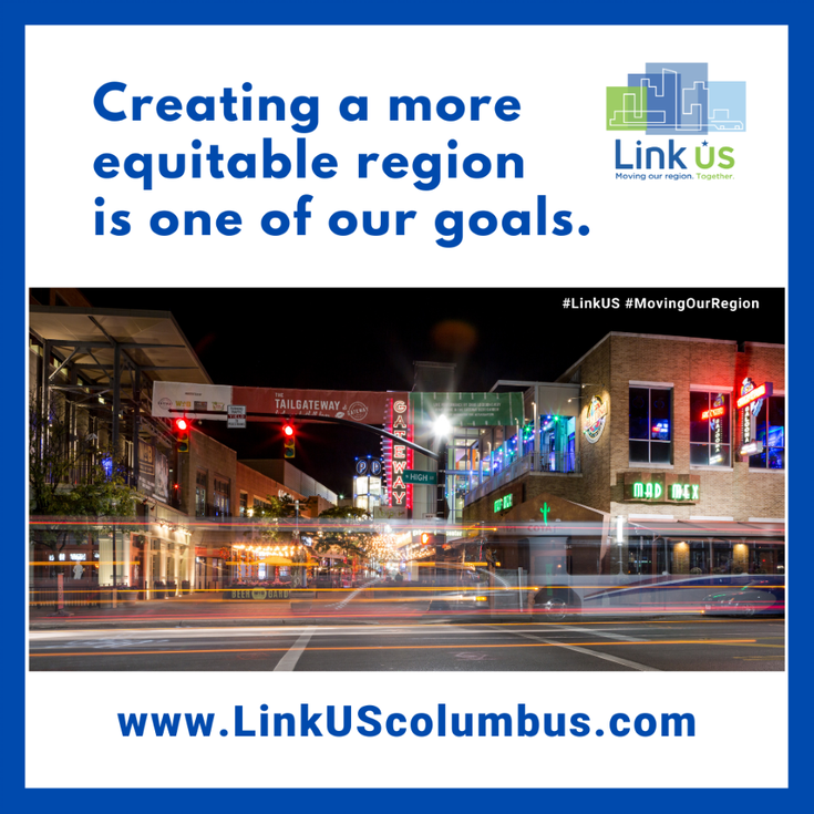 LinkusColumbus's tweet photo. Mobility is the link between equity and sustainability. LinkUS assures that the corridors will support affordability, innovation, economic development opportunities, equity, and sustainability. Subscribe to our email list today and help #MoveOurRegion. #TogetherCbus #LinkUS https://t.co/3fOJKUDRYf