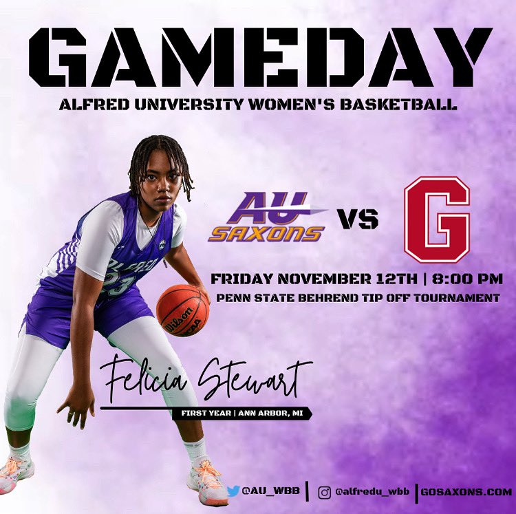 We’re hitting the road for the first time this season as we travel to compete in the PSU-Behrend Tip-Off Tournament!

vs Grove City 
⏰ 8:00 PM
📍 Erie, PA
📺 gosaxons.com/sports/womens-…

#GoSaxons🏀⚔️