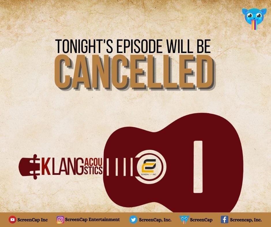 ScreencapI's tweet photo. Hey there! Canceled muna ang ating episode tonight! Kita-kits next week! https://t.co/qxXwDNTrUj