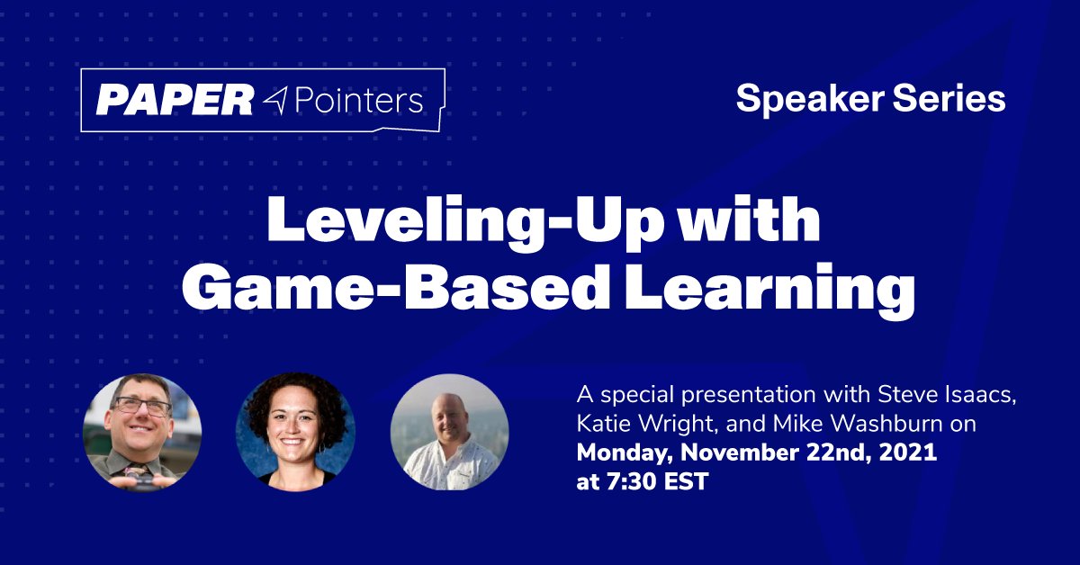Paper (@paperlearning) on Twitter photo 📣Teachers! Join us for a free webinar on game-based learning ft. <a href="/mr_isaacs/">Steve Isaacs</a> (<a href="/EpicGames/">Epic Games Store</a>), @mrs_katiewright (<a href="/AppoSchools/">AppoSchools</a>) & our own Director of Community <a href="/misterwashburn/">Mike Washburn</a>🎮RSVP & see your students climb the leaderboard! hubs.ly/H0_4L8_0
#GameBasedLearning #TeacherTwitter 📣Teachers! Join us for a free webinar on game-based learning ft. <a href="/mr_isaacs/">Steve Isaacs</a> (<a href="/EpicGames/">Epic Games Store</a>), @mrs_katiewright (<a href="/AppoSchools/">AppoSchools</a>) & our own Director of Community <a href="/misterwashburn/">Mike Washburn</a>🎮RSVP & see your students climb the leaderboard! hubs.ly/H0_4L8_0
#GameBasedLearning #TeacherTwitter