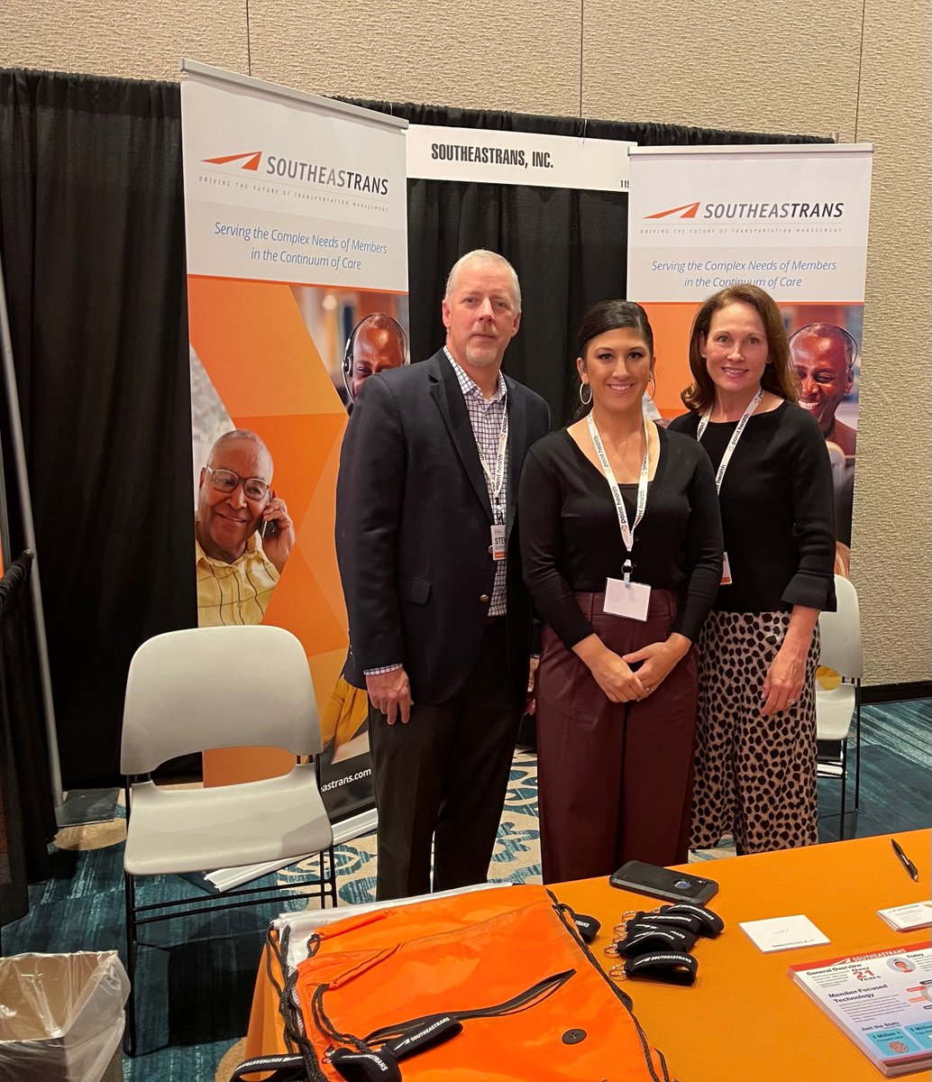 Thanks to the TAHP for allowing Southeastrans to be a sponsor at your conference event this week. We look forward to next year!

Southeastrans team pictured from left to right: Steve Buckner, Laura Barlow, and Rebecca Weisberg.
#tahp #southeastrans #nemt