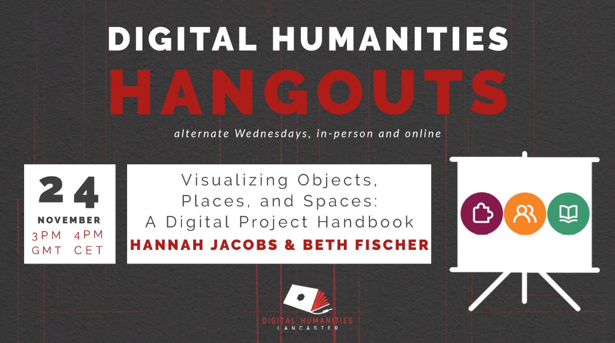 Digital Humanities Centre | Lancaster University (@lancsdighum) on Twitter photo We're looking forward to welcoming <a href="/hannahljnc/">Hannah L Jacobs</a> & <a href="/scribeth/">Beth Fischer</a> at our next #DHangout, speaking about 'Visualizing Objects, Places, and Spaces: A Digital Project Handbook'🧩🧑🤝🧑📖
🗓️24/11, 3pm GMT
🗒️Details: lancaster.ac.uk/history/events…
🔗Join: teams.microsoft.com/l/meetup-join/…
#DigitalHumanities We're looking forward to welcoming <a href="/hannahljnc/">Hannah L Jacobs</a> & <a href="/scribeth/">Beth Fischer</a> at our next #DHangout, speaking about 'Visualizing Objects, Places, and Spaces: A Digital Project Handbook'🧩🧑🤝🧑📖
🗓️24/11, 3pm GMT
🗒️Details: lancaster.ac.uk/history/events…
🔗Join: teams.microsoft.com/l/meetup-join/…
#DigitalHumanities